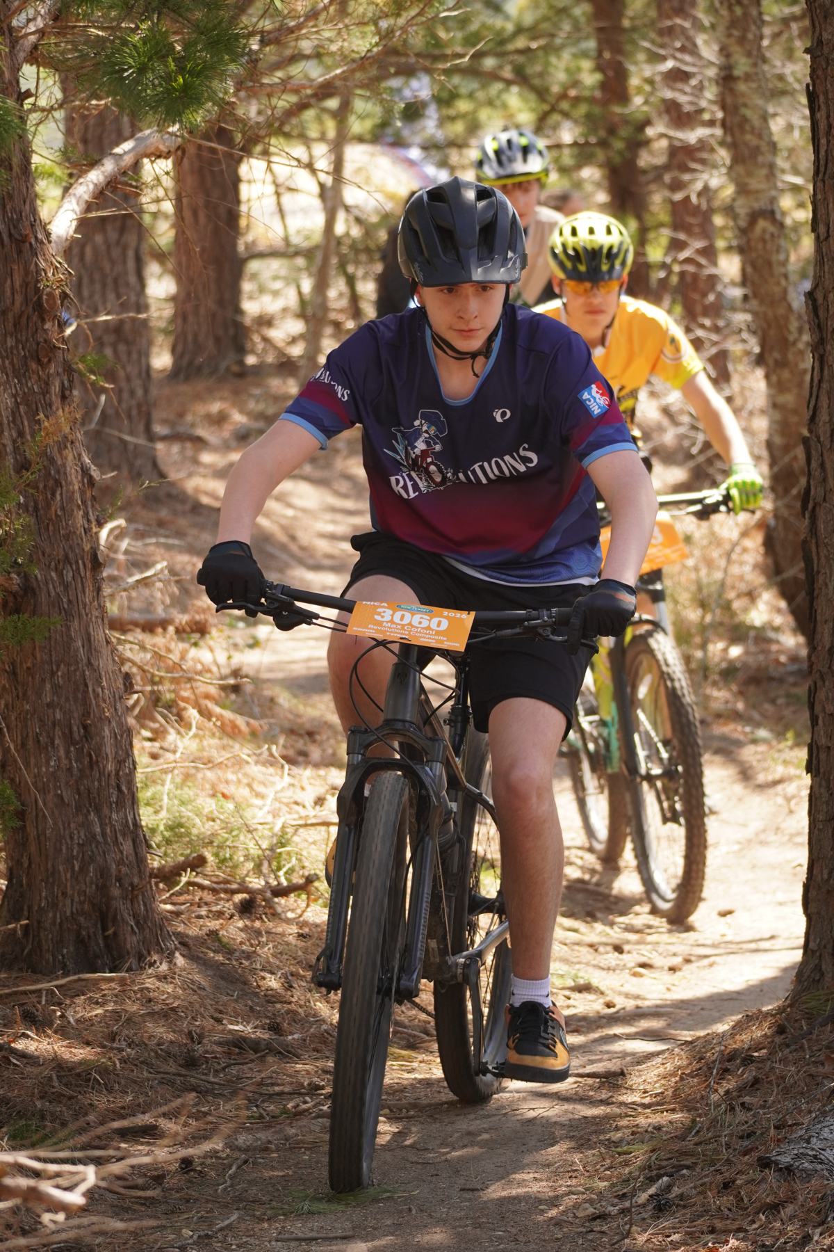 Rider coming towards the camera